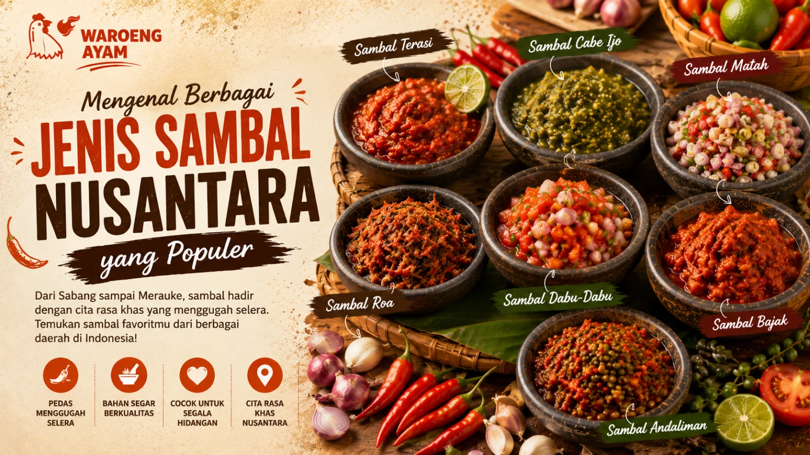 Dari Sabang hingga Merauke, Inilah Ragam Sambal Nusantara yang Menggugah Selera