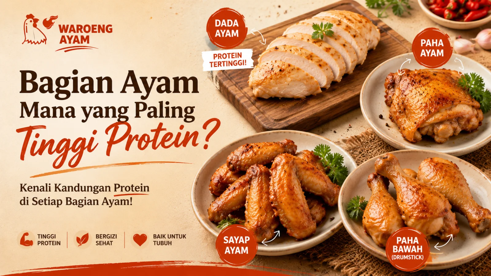 Bagian Ayam Mana yang Paling Tinggi Protein? Ini Perbandingannya